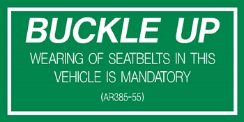 GREEN SEAT BELT WARNING