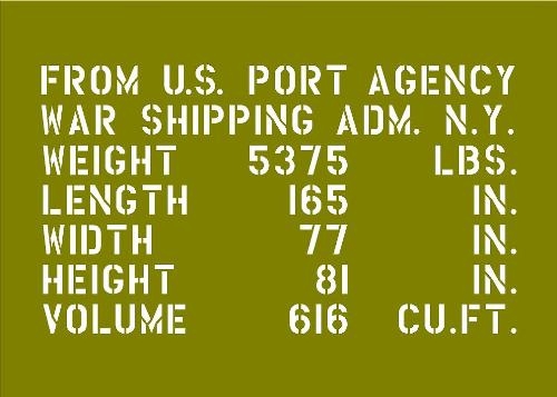 WC56 SHIPPING STENCIL